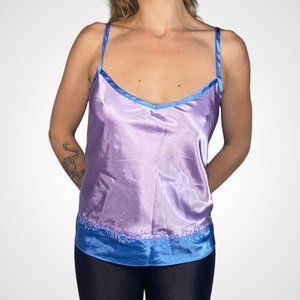 Floral Embroidered Pastel Lingerie Tank Top